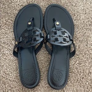 Black Tory Burch Miller Sandals